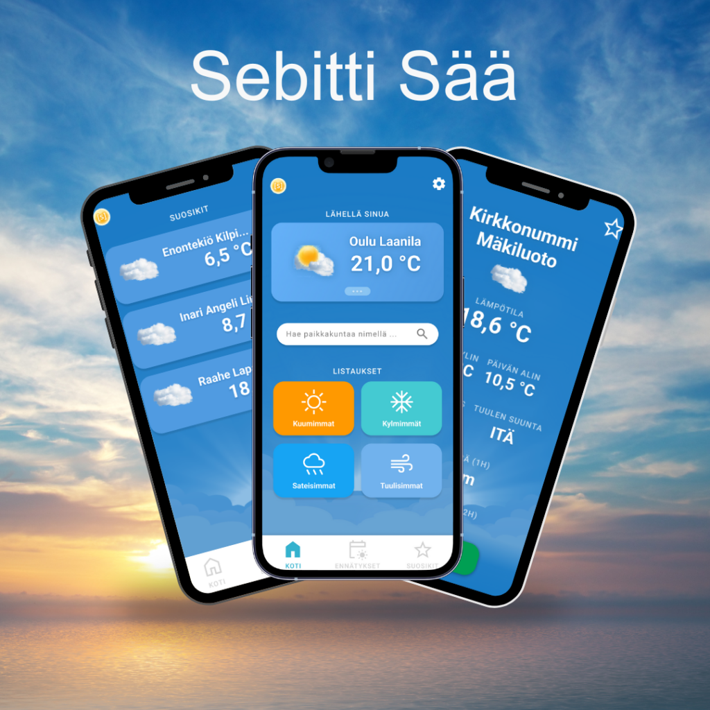 Kuvituskuva Sebitti Sää sovelluksesta.