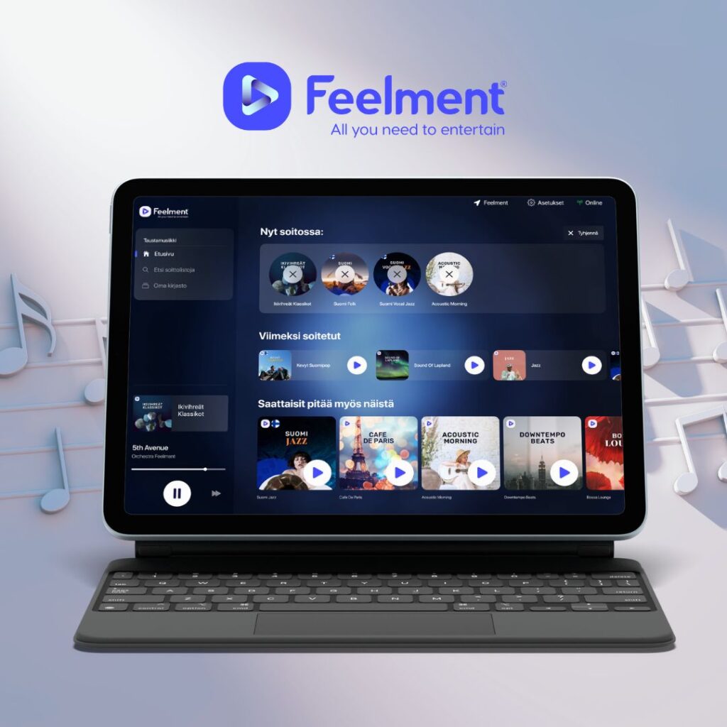 Feelment taustamusiikkipalvelun uusi päivitetty versio.
