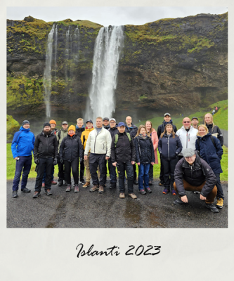 Kuva Sebitin henkilökunnasta viettämässä kehityspäiviä Islannissa vuonna 2023